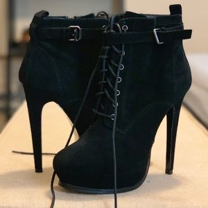 ALDO Lace-up Booties Black